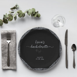 白黒フローラゴシックバチェロレッテ ペーパープレート