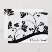 白黒フローラサンキューカード サンキューカード (正面/裏面)