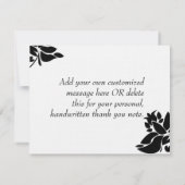 白黒フローラサンキューカード サンキューカード (裏面)