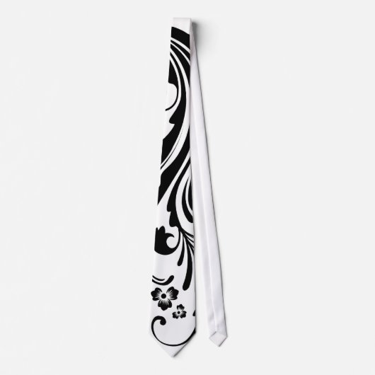 白黒フローラシック結婚ズ ネクタイ (正面)