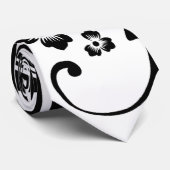 白黒フローラシック結婚ズ ネクタイ (ロール)