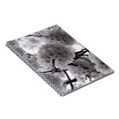 白黒フローラスパイラルフォトノートブック ノートブック (右側)