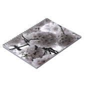 白黒フローラスパイラルフォトノートブック ノートブック (左側)