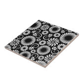 白黒フローラタイル タイル (側面)