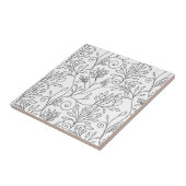 白黒フローラタイル タイル (側面)