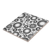 白黒フローラタイル タイル (側面)