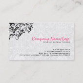 白黒フローラダマスクイベントデザイナー 名刺 (裏面)