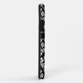 白黒フローラダマスクカスタム Case-Mate iPhoneケース (裏面/右)