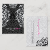 白黒フローラダマスク2ウェディングプランナー 名刺 (正面/裏面)