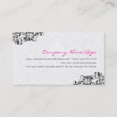 白黒フローラダマスク4ウェディングプランナー 名刺 (裏面)