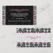 白黒フローラダマスク 名刺 (正面/裏面)