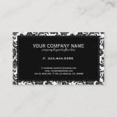 白黒フローラダマスク 名刺 (裏面)