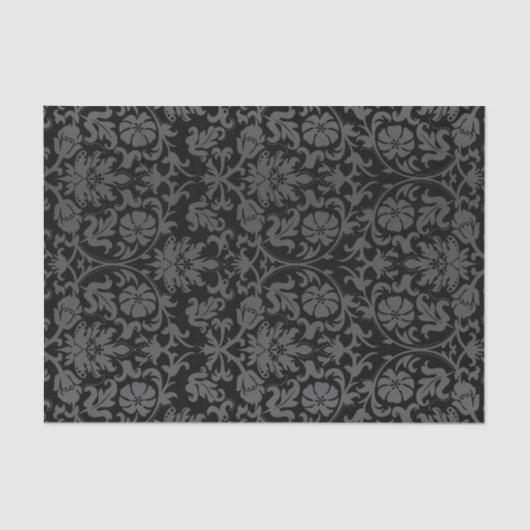 白黒フローラダマスク 薄葉紙 (正面)
