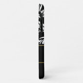 白黒フローラダマスク Case-Mate iPhoneケース (裏面/左)