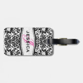白黒フローラダマスモノグラーム ラゲッジタグ (裏面横)