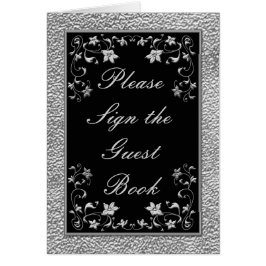 白黒フローラテーブルカード