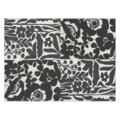 白黒フローラテーブルクロス テーブルクロス (正面(横))