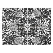 白黒フローラテーブルクロス テーブルクロス (正面(横))