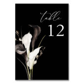 白黒フローラテーブル番号 – 黒 テーブルナンバー (裏面)