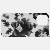 白黒フローラデザインiPhone / iPadケース Case-Mate iPhoneケース (裏面 (横))