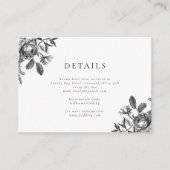 白黒フローラトワ結婚ーズ エンクロージャーカード (正面)