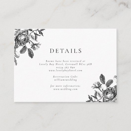 白黒フローラトワ結婚ーズ エンクロージャーカード (正面)