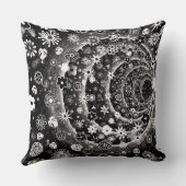 白黒フローラトンネルデザイン クッション (裏面)