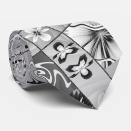 白黒フローラネックタイ ネクタイ