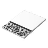 白黒フローラノートブック ノートパッド (回転)