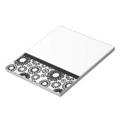 白黒フローラノートブック ノートパッド (回転)