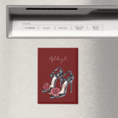 白黒フローラハイヒール マグネット (インサイチュ (食洗機))