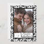 白黒フローラハッピーバレンタインの写真 シーズンカード (正面)