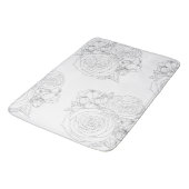 白黒フローラバスコレクション バスマット (アングル)