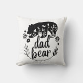 白黒フローラパパクマ クッション (正面)