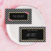 白黒フローラファッションブロガーのソーシャルメディア 名刺