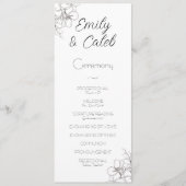 白黒フローラフレームラインアー結婚ツ プログラム (正面)