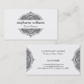 白黒フローラフレ華美ームレース 名刺 (正面/裏面)