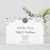 白黒フローラフロッシュブライダルシャワー 招待状 (スタンド正面)
