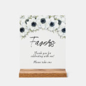 白黒フローラブライダルシャワー アクリルサイン (正面)