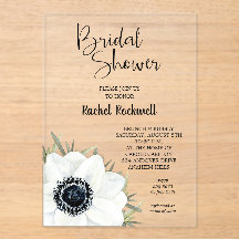 白黒フローラブライダルシャワー