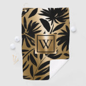 白黒フローラブラシ ゴルフタオル (インサイチュ)