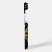 白黒フローラブラシ iPhoneケース (左側面)