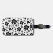 白黒フローラプリント ラゲッジタグ (裏面横)