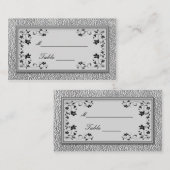 白黒フローラプレイスカード プレイスカード (正面/裏面)