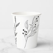 白黒フローラボホ結婚ズ 紙コップ (正面)