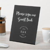 白黒フローラボ結婚タニカルズゲストブック 台座サイン (インサイチュ)