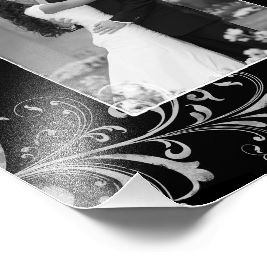 白黒フローラポートレート写真 フォトプリント (角)