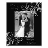 白黒フローラポートレート写真 フォトプリント (正面)