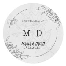 「白黒フローラミニマエレガントリスト結婚の