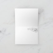 白黒フローラモダンサンキューカード サンキューカード (内部)